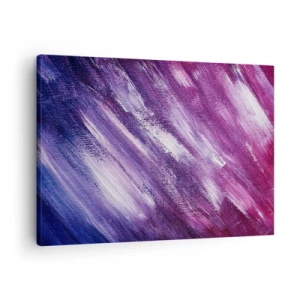 Vászonkép - Absztrakt ecsetvonások lila és rózsaszín árnyalatokban - 70x50cm - Amikor napsütéses szél fúj - Modern fali dekoráció nappalihoz és hálószobához ARTTOR