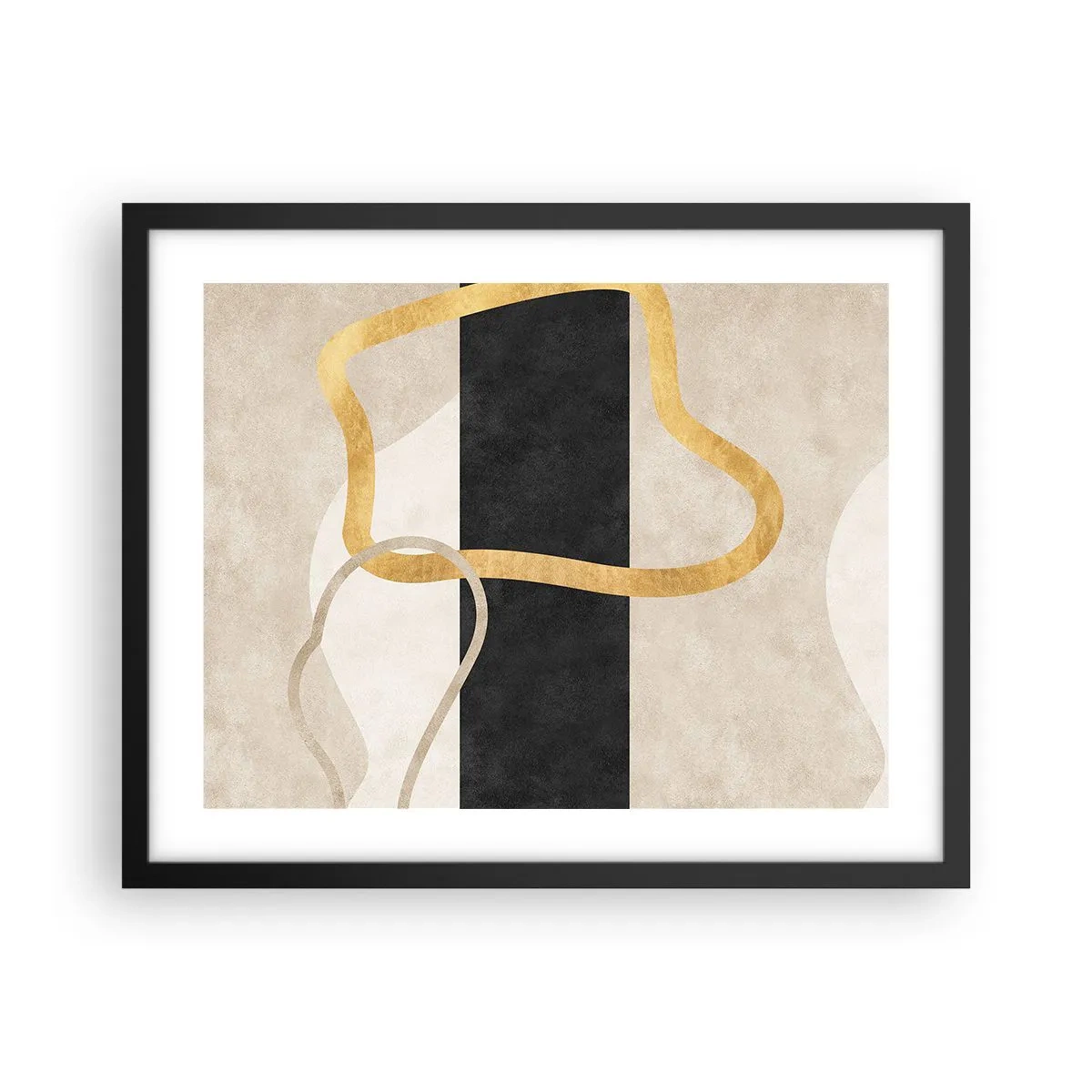 Poszter fehér keretben - Hurkolt formák - 50x40 cm