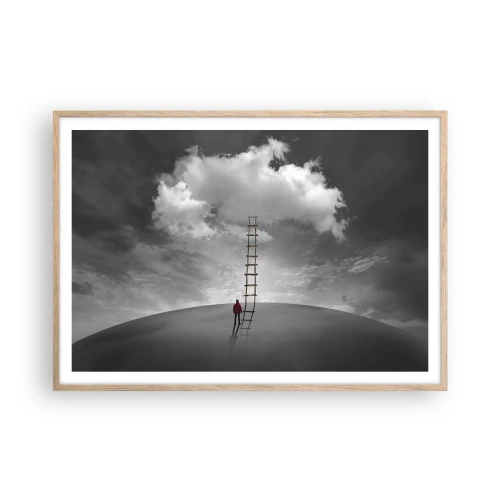 Poszter világos tölgy keretben - Minden lehetséges - 100x70 cm