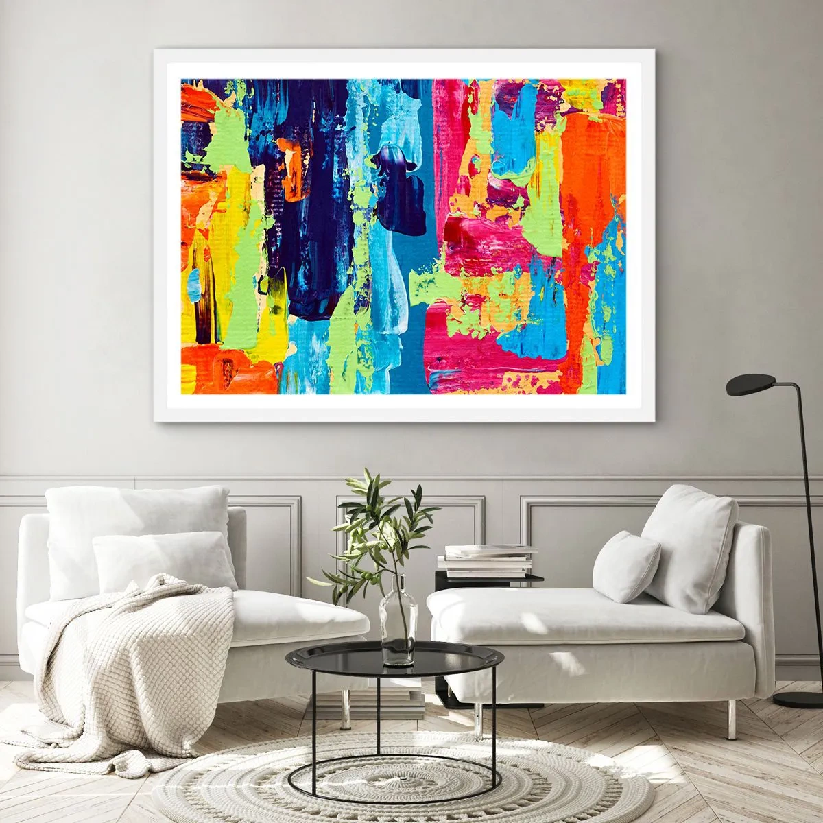 Poszter fekete keretben - Az élet gyönyörű! - 100x70 cm