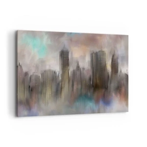 Vászonkép - Acél, kő és köd összetétele - 120x80 cm