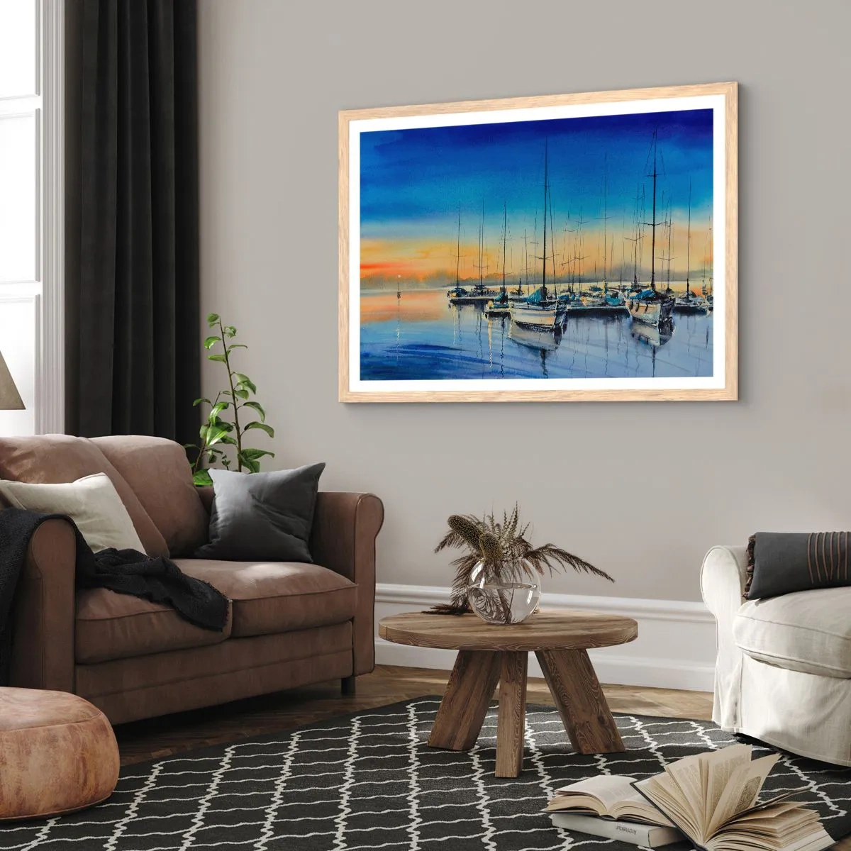Poszter világos tölgy keretben - Egy szép nap vége - 100x70 cm