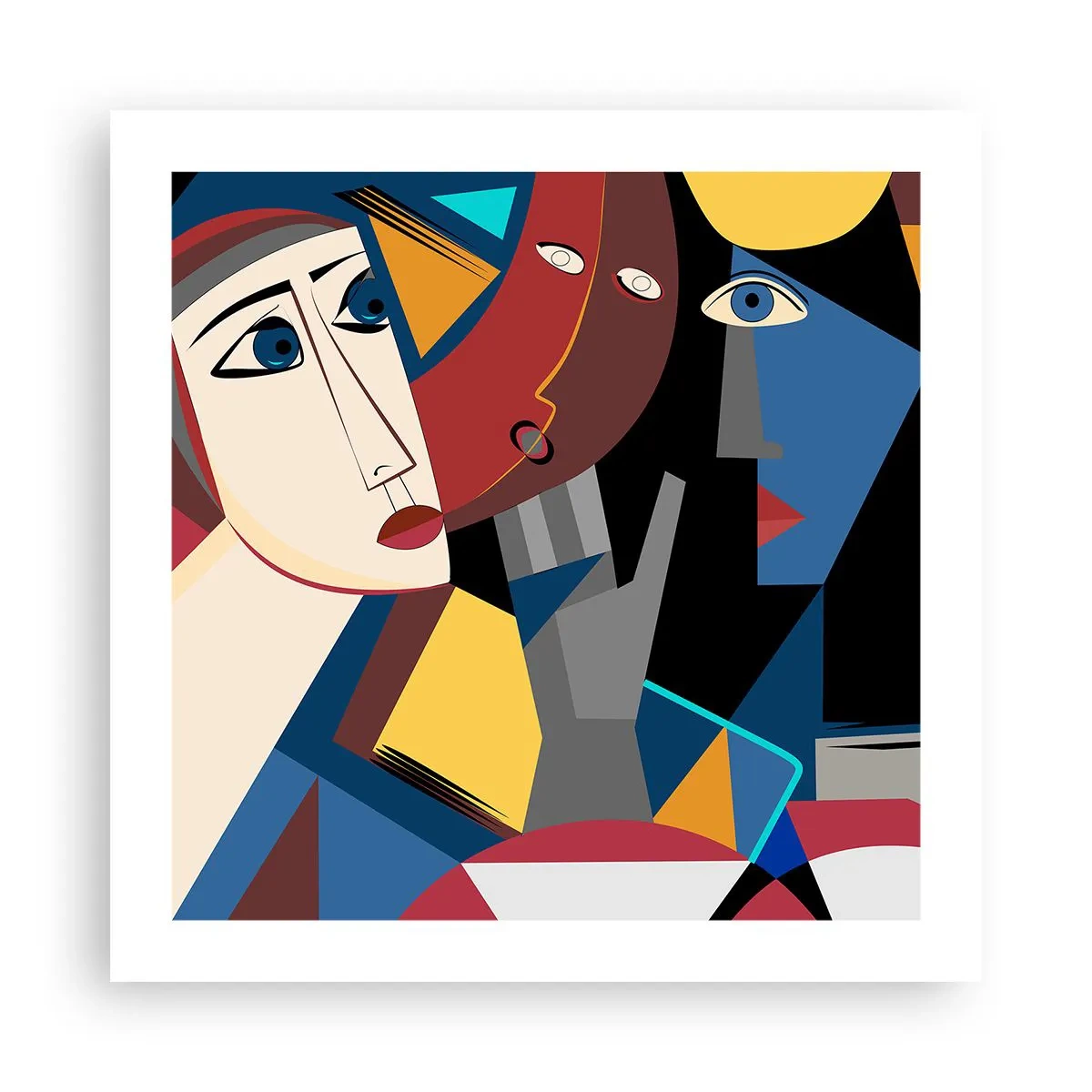 Poszter - Kubisták beszélgetése - 50x50 cm