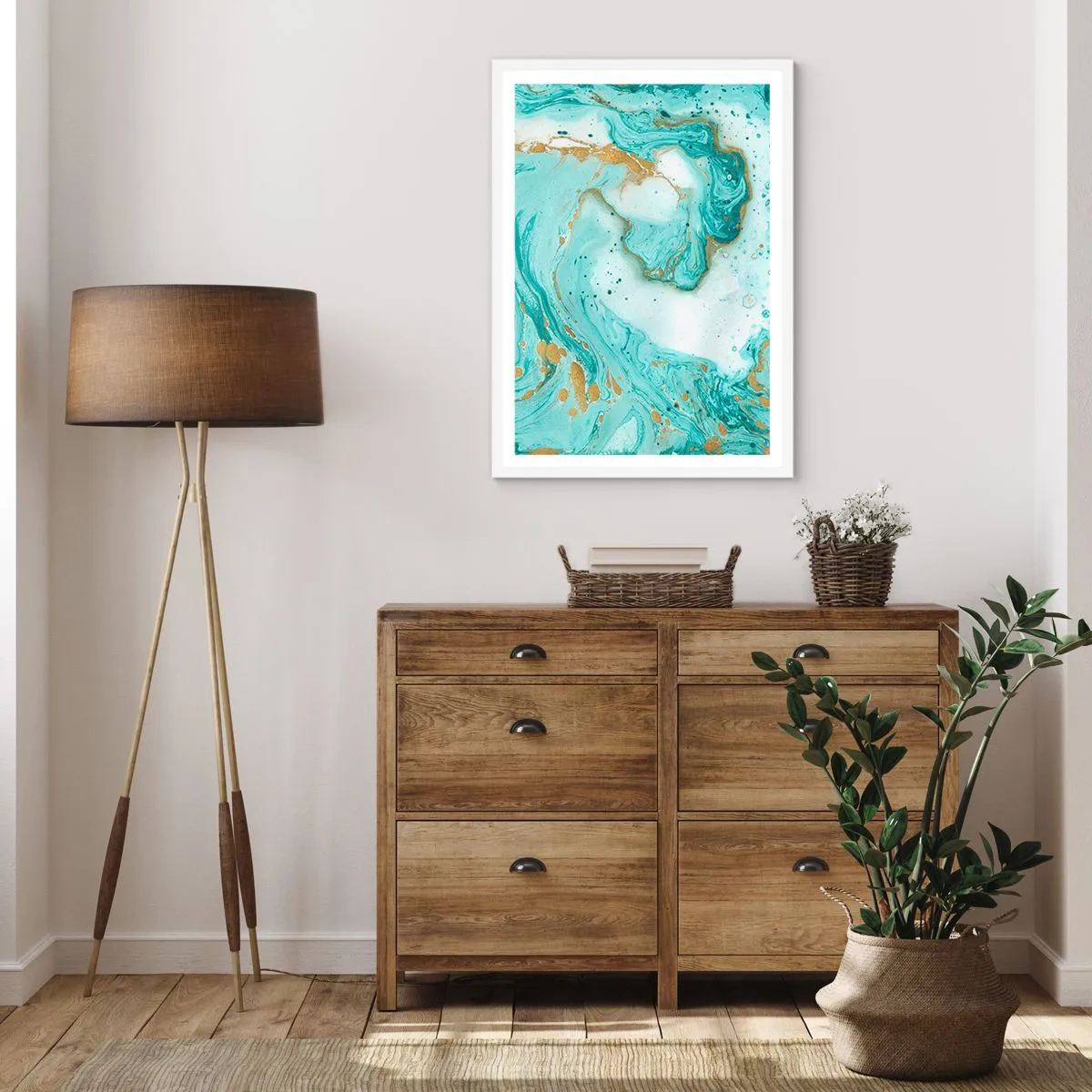 Poszter fekete keretben - Az Edo-korszak nagy hulláma alatt - 70x100 cm