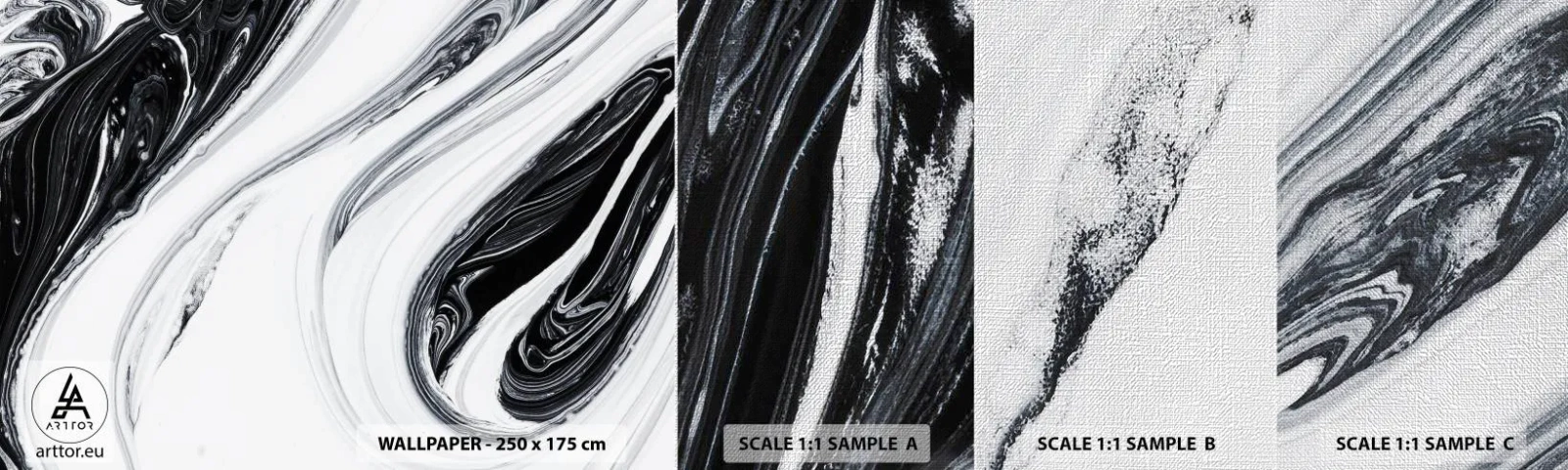 Fotótapéta Minta Premium Canvas - Az ellentétek ötvözése - Festék, Darab, Modern - 100x30 cm