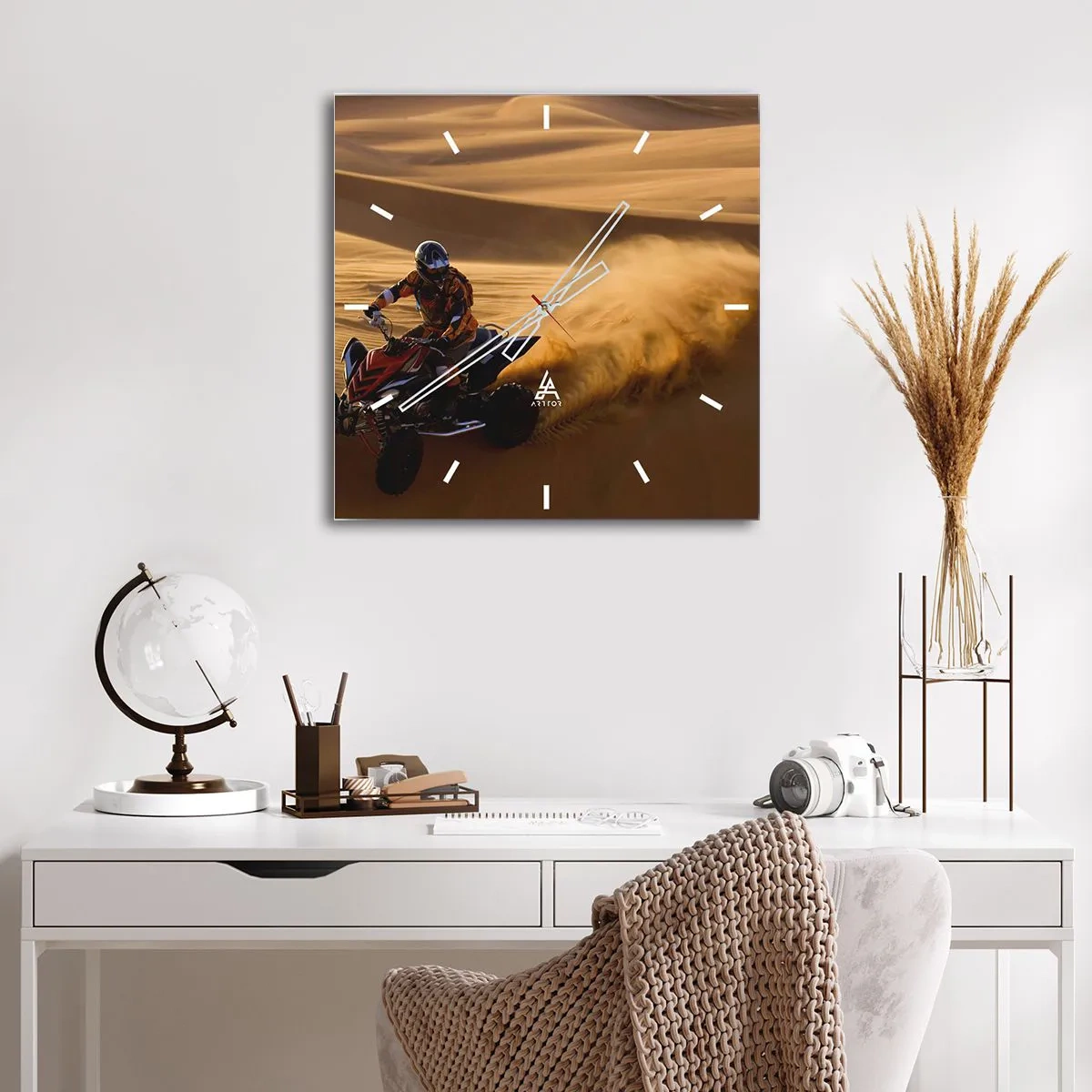 Falióra, Óra - A homok hullámain - 40x40 cm