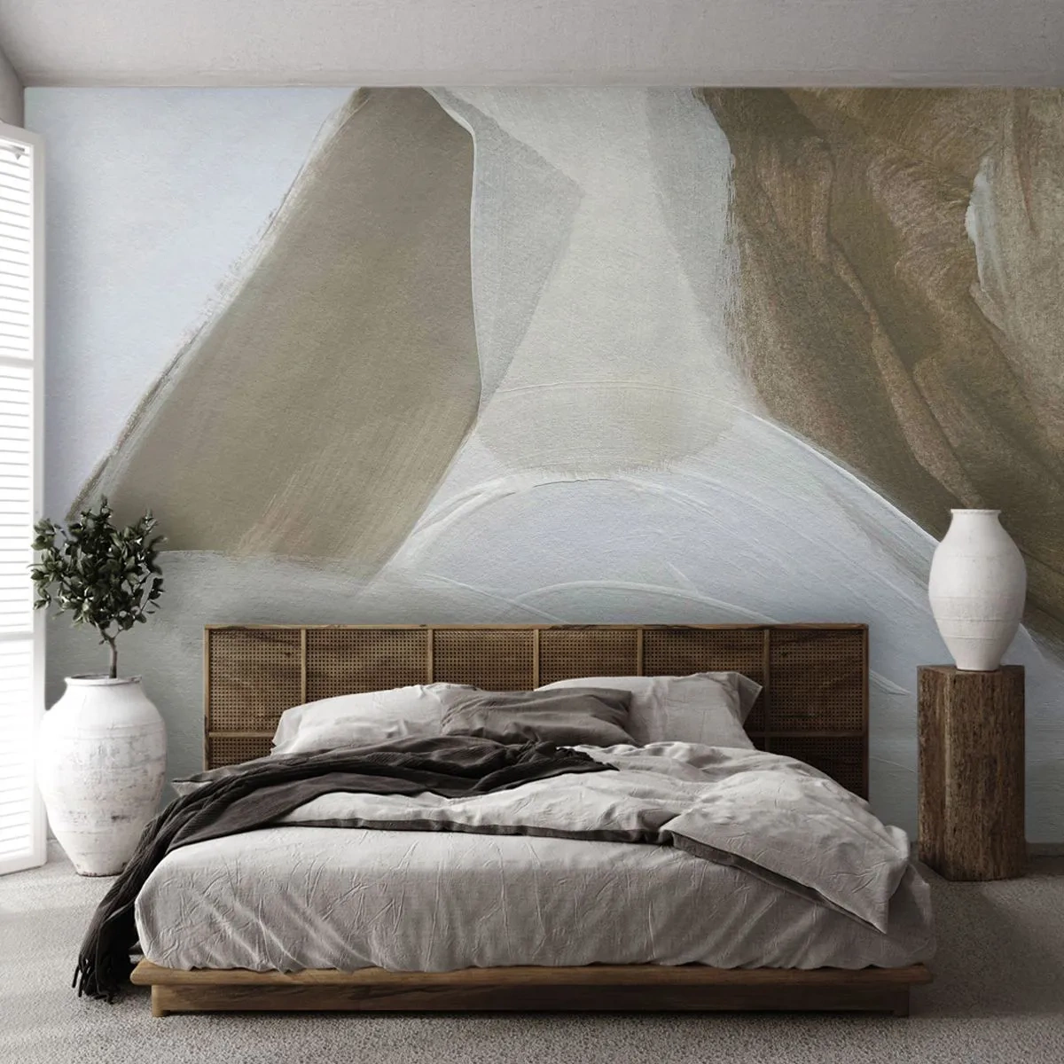 Fotótapéta Premium Sand - Fehér hullámai - Fényes, Darab, Minimalista - 100x70 cm