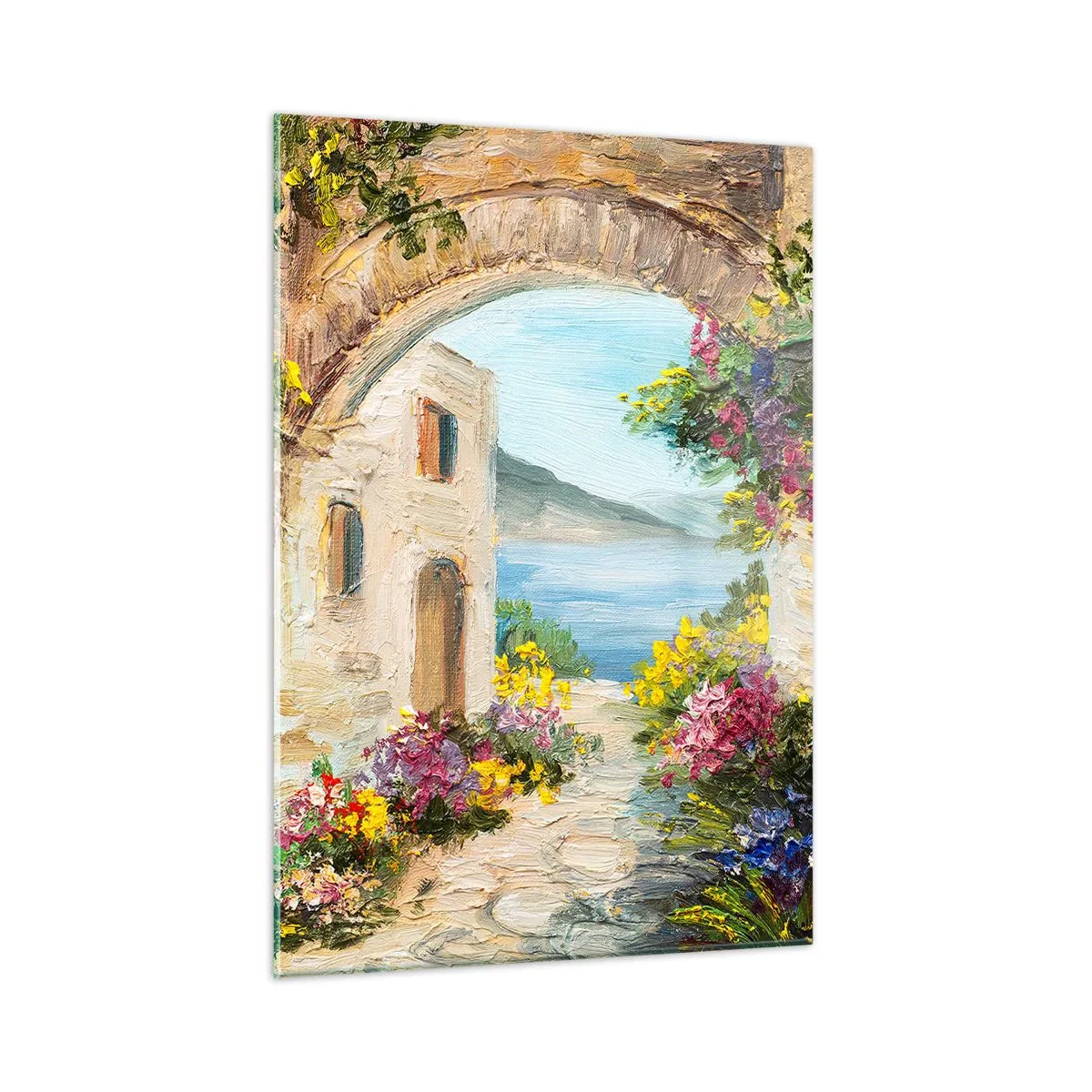 Üveg kép - Egy tengerparti vidék varázsa - 50x70 cm