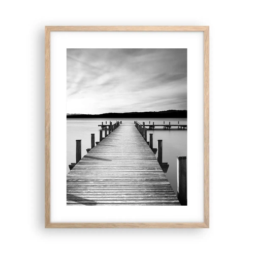 Poszter világos tölgy keretben - A víznyelőnél - békében - 40x50 cm