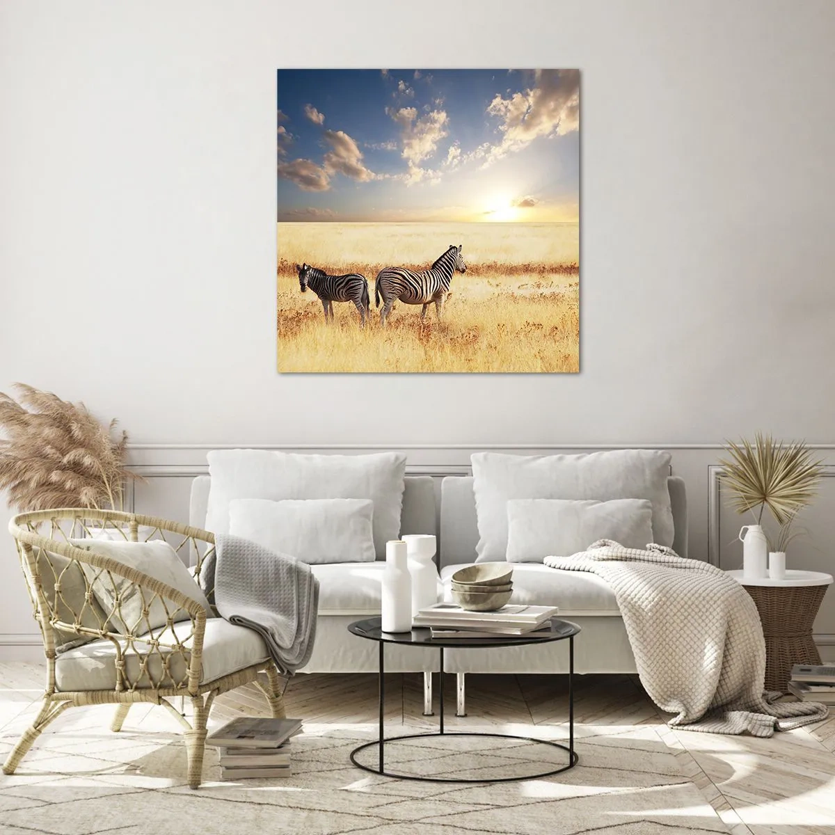 Üveg kép - Menj el, ne zavard a békét - 70x70 cm