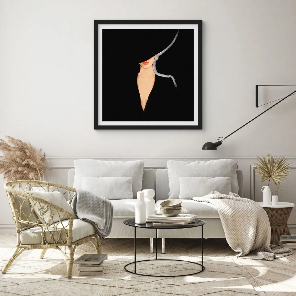 Poszter fehér keretben - Elegancia és stílus - 30x30 cm