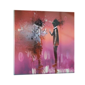 Üveg kép - Tudsz magadba nézni? - 50x50 cm