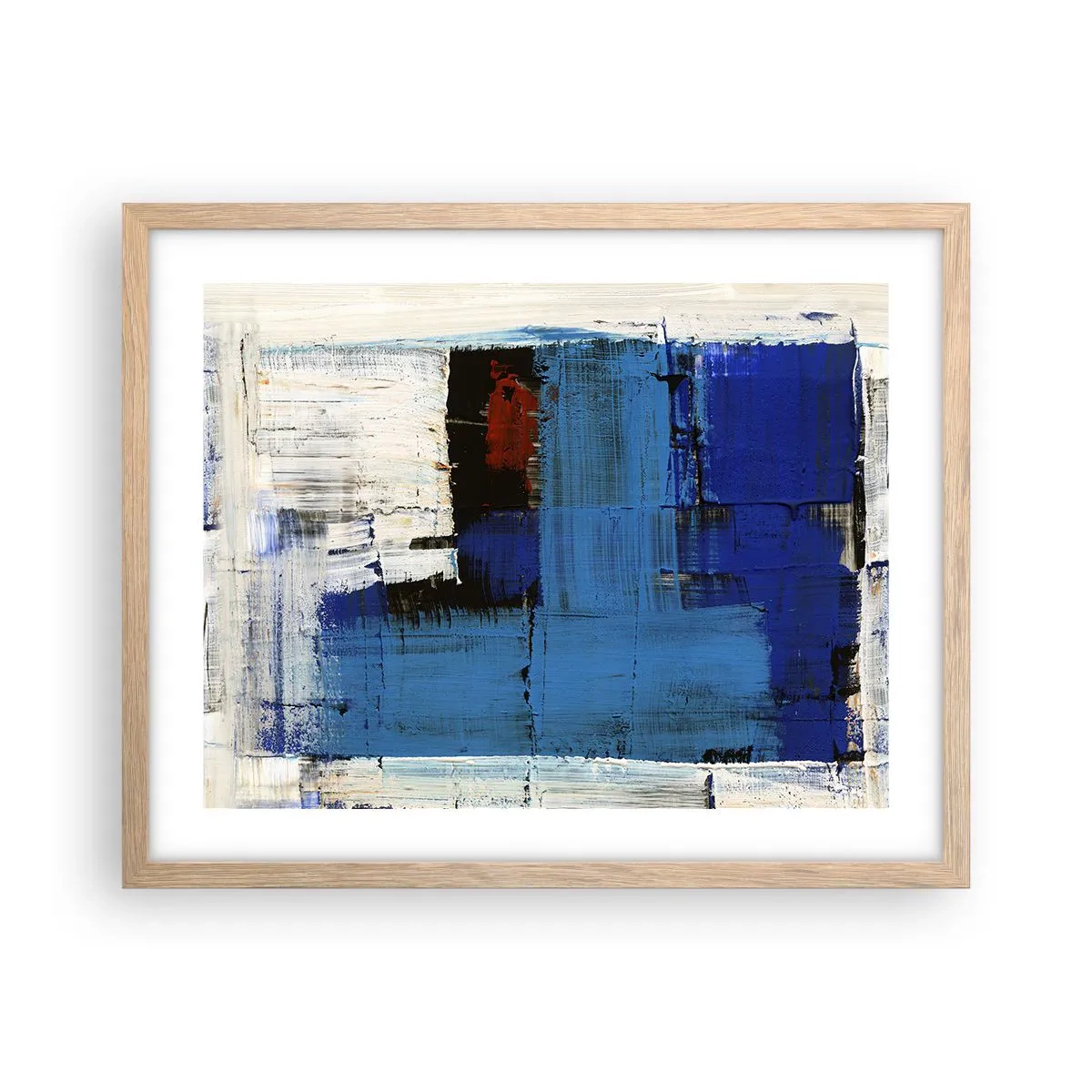 Poszter világos tölgy keretben - A kék titka - 50x40 cm