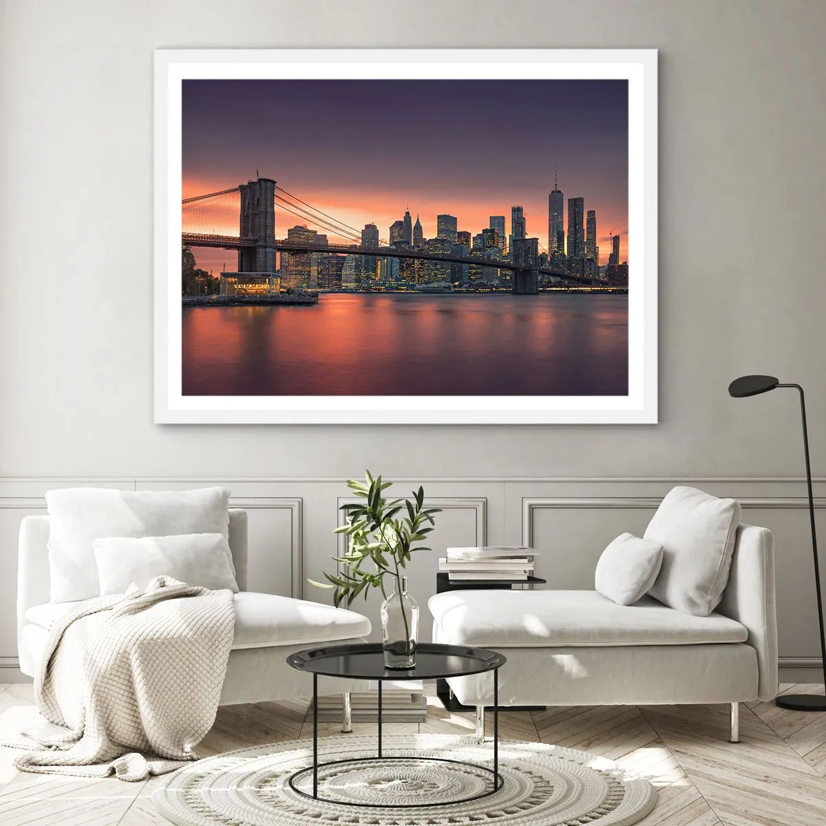 Poszter fekete keretben - Lila csendbe merülve - 100x70 cm