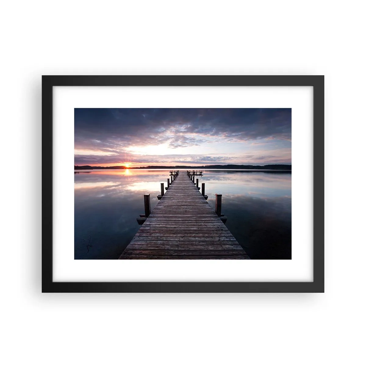 Poszter fehér keretben - Csendes határ a nappal és az éjszaka között - 40x30 cm
