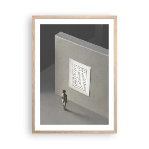 Poszter világos tölgy keretben - De én hol vagyok? - 50x70 cm