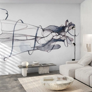 Fotótapéta Standard Eco - Érintés tanulmányozása - Absztrakció, Kezek, Grafika - 400x280 cm