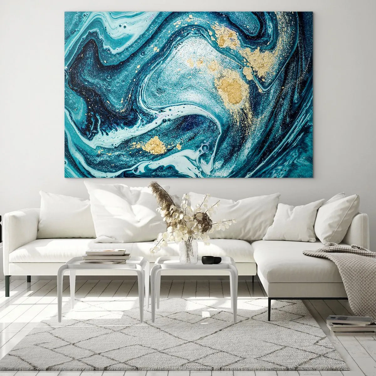 Üveg kép - Kék örvény - 100x70 cm