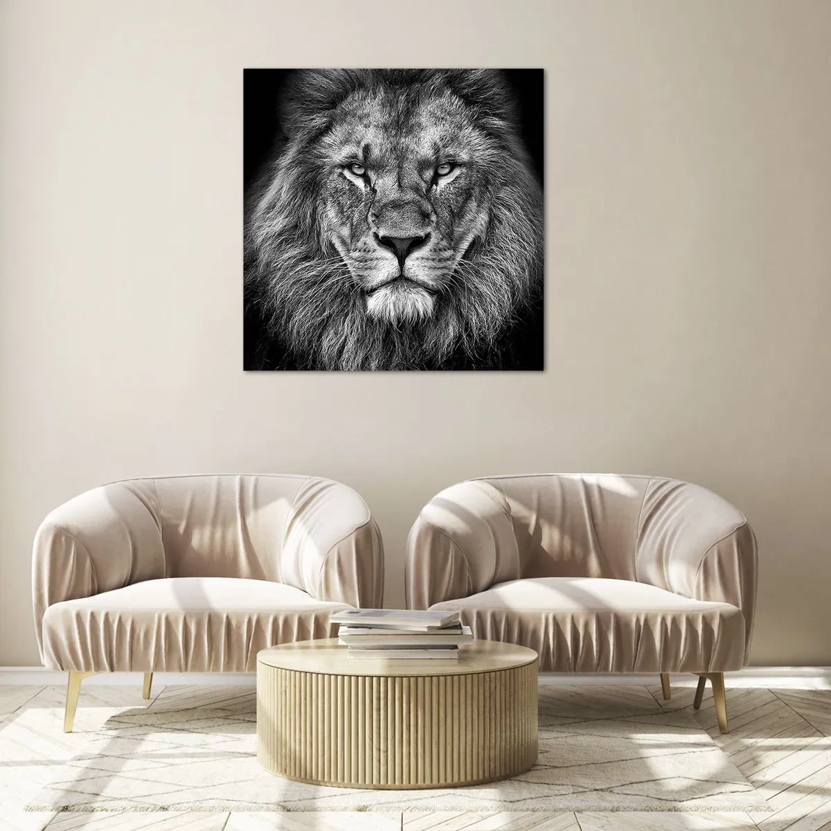 Üveg kép - Őfelségi palástban - 40x40 cm