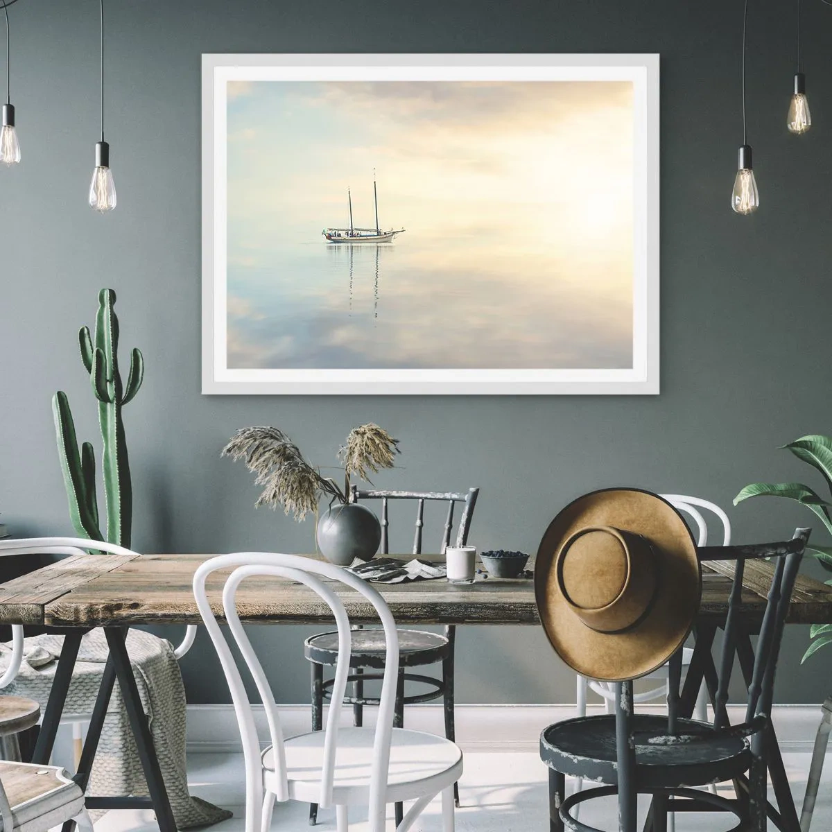 Poszter fekete keretben - A csend tengerében - 70x50 cm