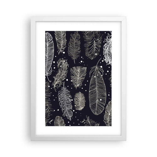 Poszter fekete keretben - Tollas csipke - 30x40 cm