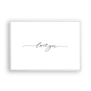 Poszter fekete keretben - Fekete fehéren - 100x70 cm