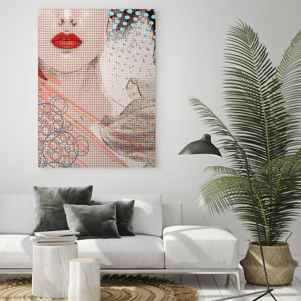 Üveg kép - Képregényes heroin - 70x100 cm