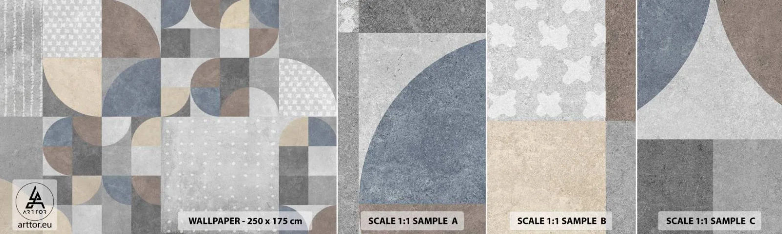 Fotótapéta Minta Standard Eco - Kerámia fantázia - Absztrakció, Darab, Geometrikus minta - 100x30 cm