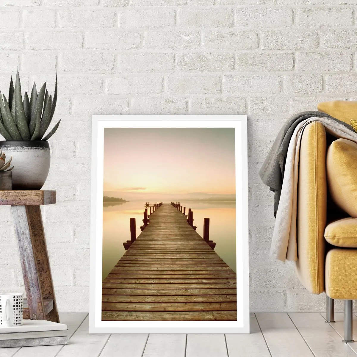 Poszter fekete keretben - Hajnal előtt, hajnal, fény - 30x40 cm