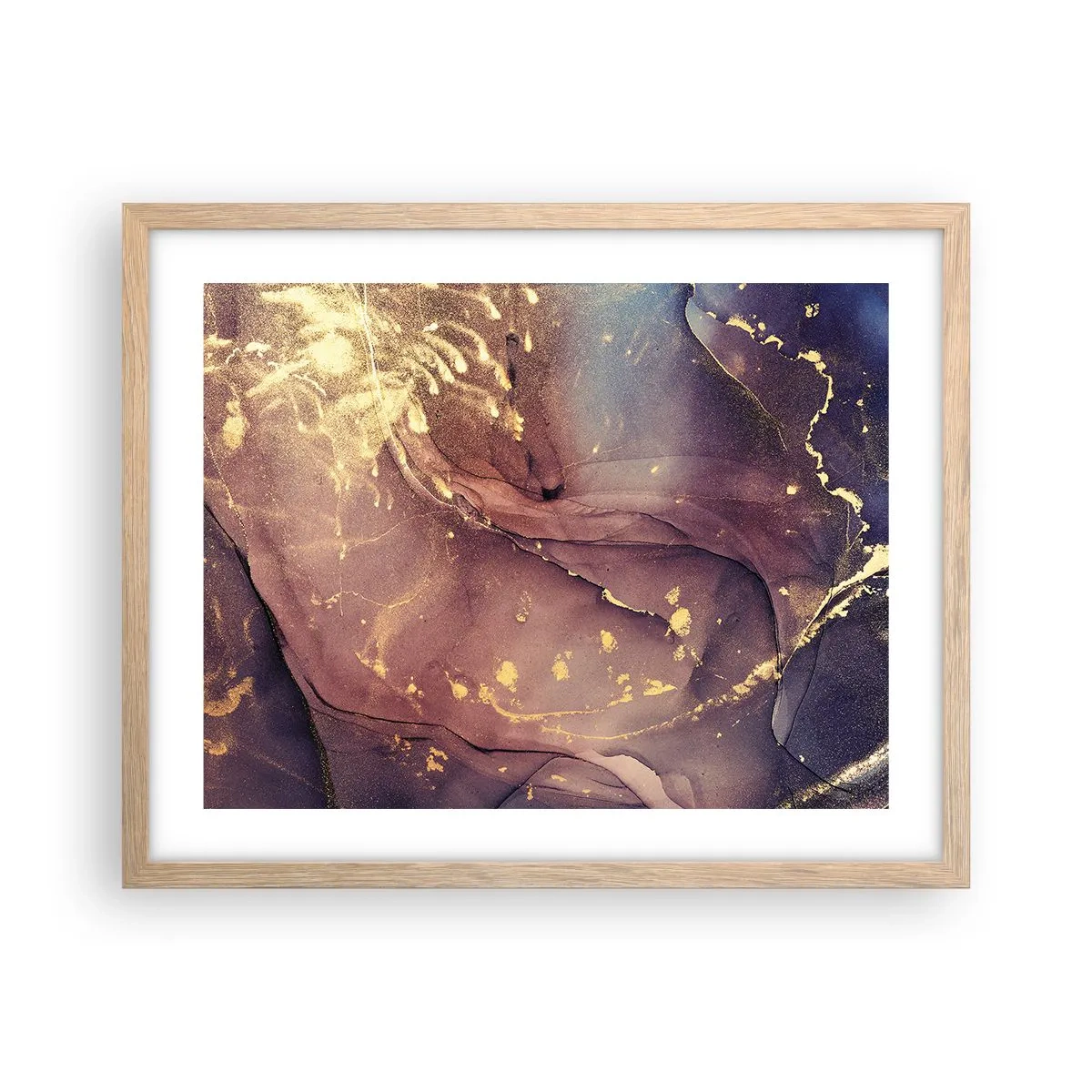 Poszter világos tölgy keretben - Anyag és lélek - 50x40 cm