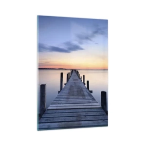 Üveg kép - A derűs szürkület nyugalma - 80x120 cm