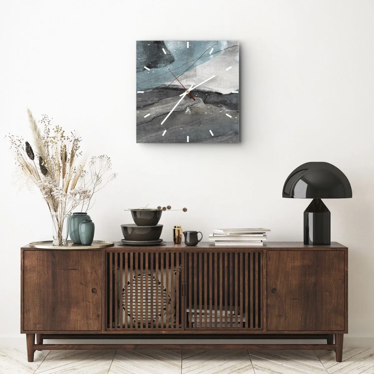 Falióra, Óra - Absztrakció: sziklák és jég - 40x40 cm