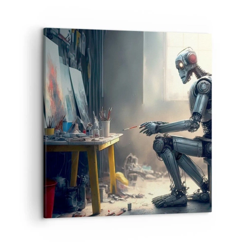 Vászonkép - Az alkotás aktusa - 50x50 cm