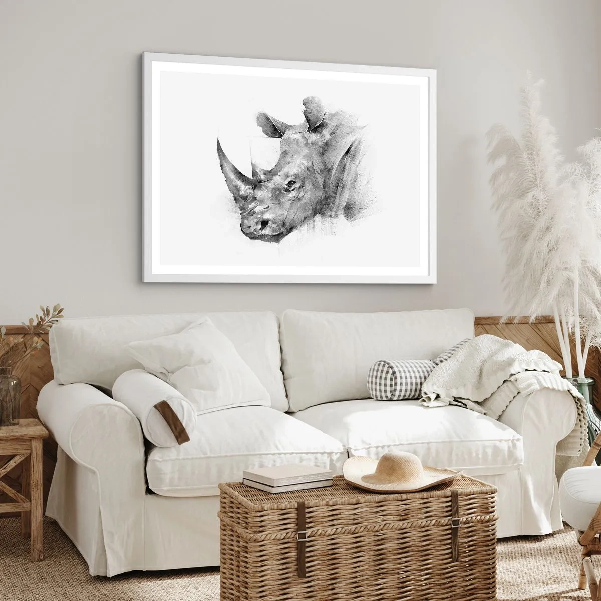 Poszter fekete keretben - Afrikai portré - 100x70 cm