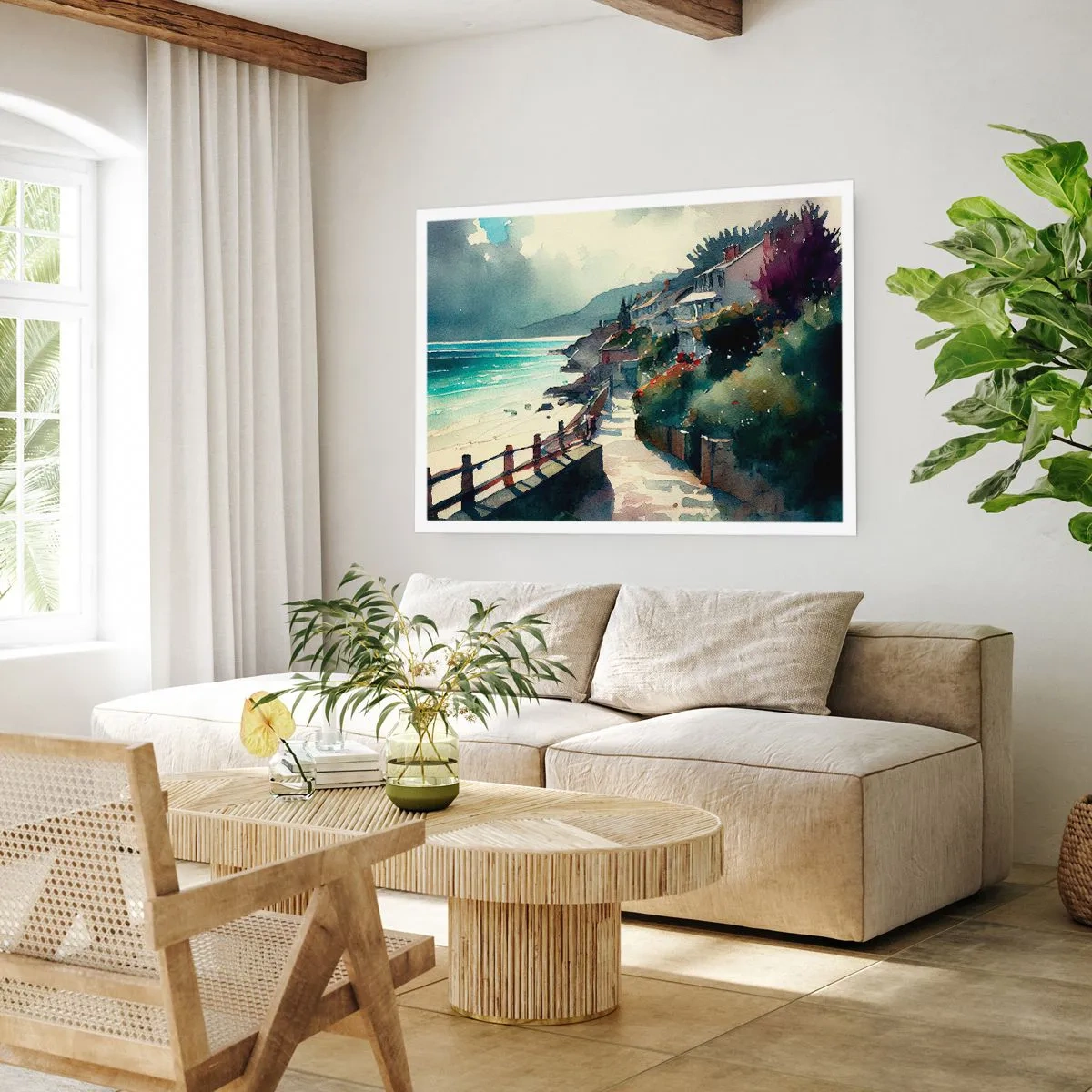 Poszter - Mediterrán város - 91x61 cm