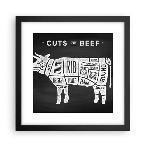 Poszter fehér keretben - Mészáros ábécéskönyve - 30x30 cm