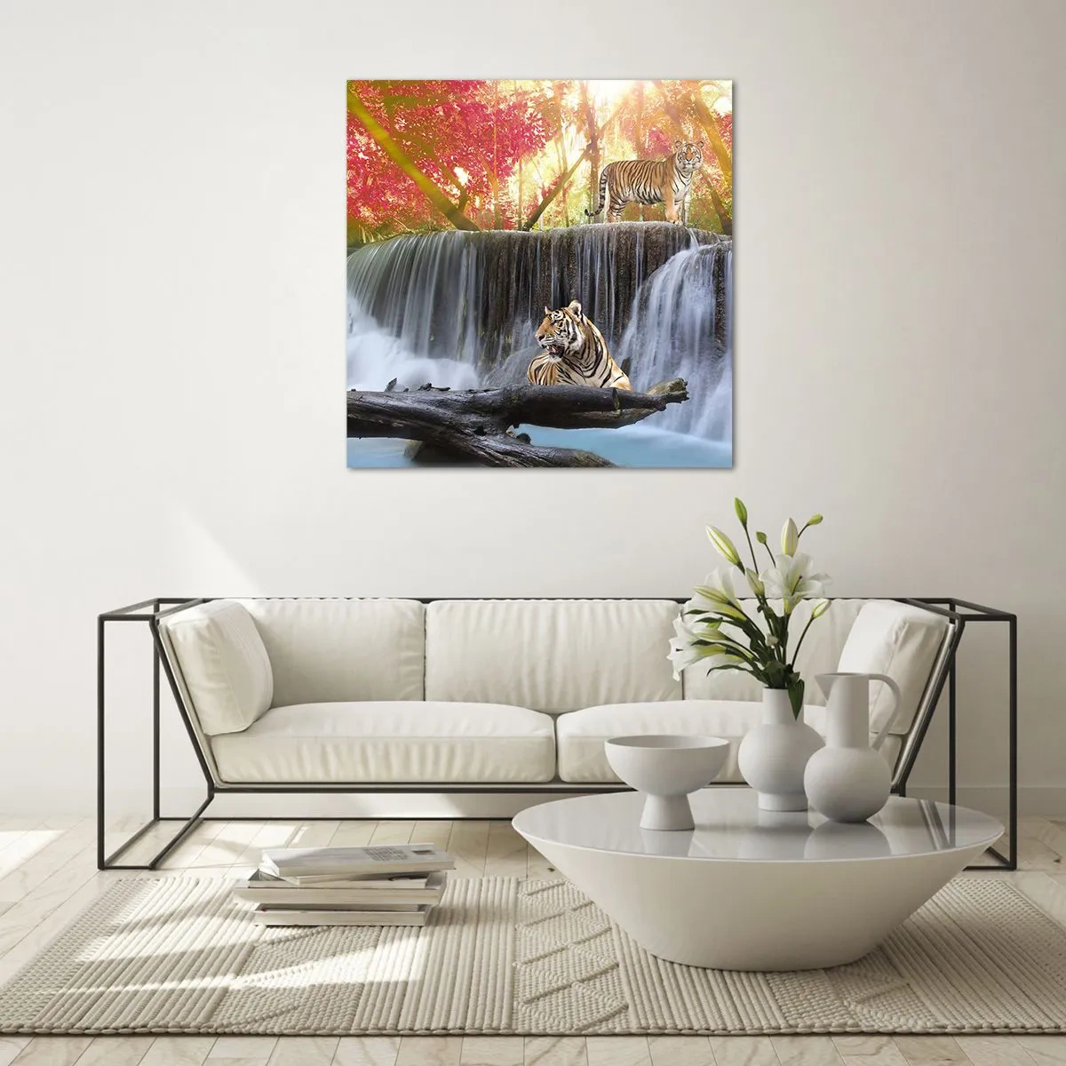 Üveg kép - Szürreális táj    - 70x70 cm