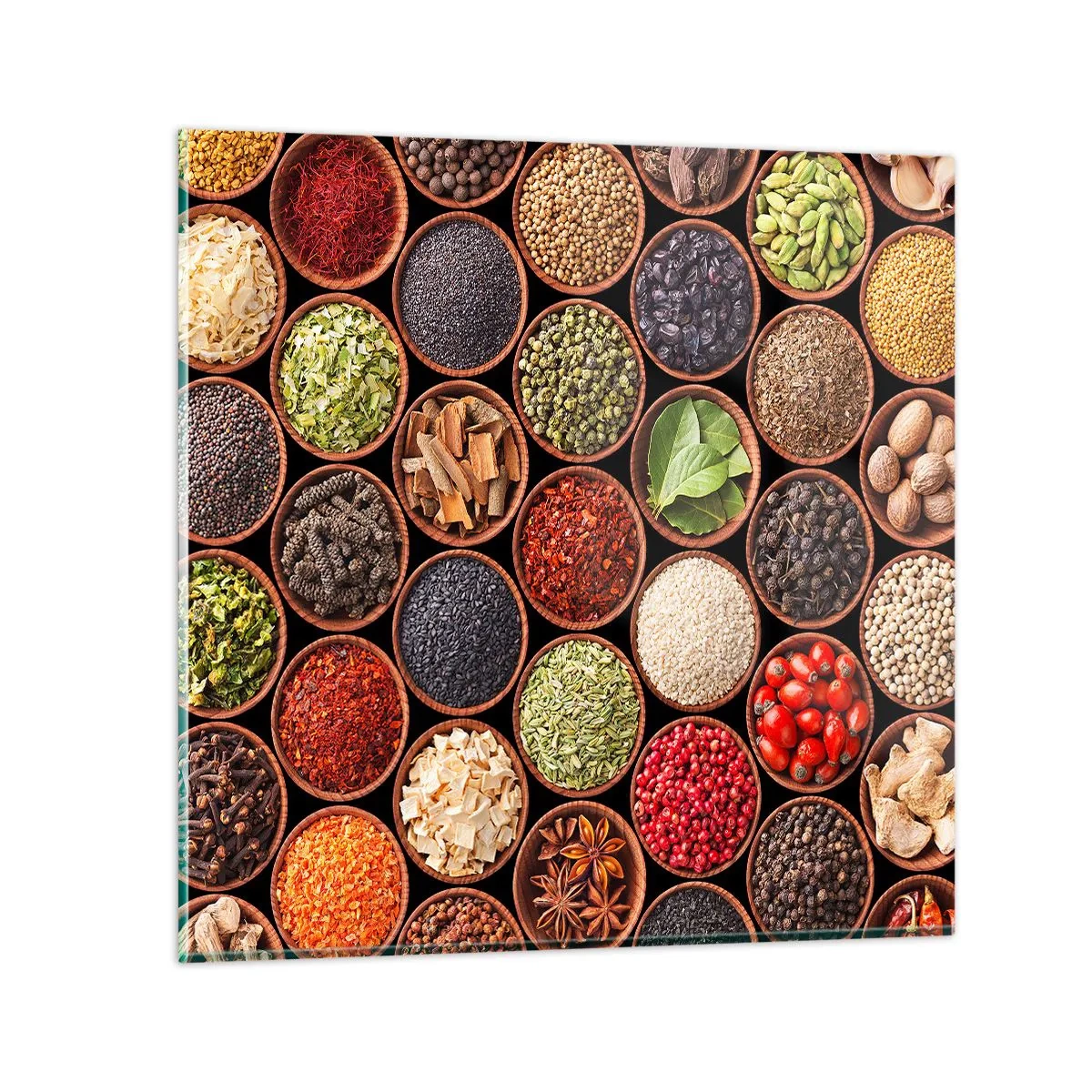 Üveg kép - A világ összes íze - 60x60 cm