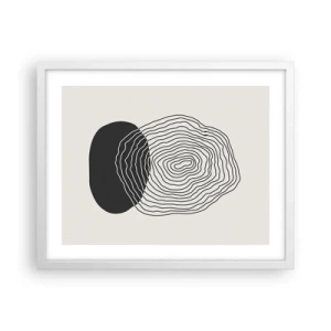 Poszter fekete keretben - Létezés és rángatózás - 50x40 cm