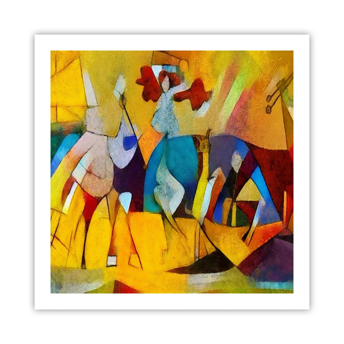 Poszter - Nap - élet - boldogság - 60x60 cm