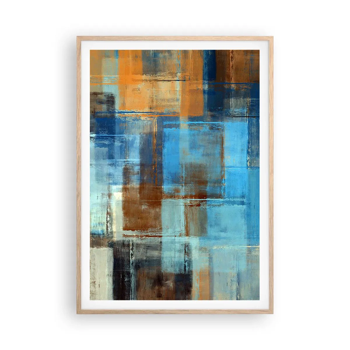 Poszter világos tölgy keretben - A kék fátyolon keresztül - 70x100 cm