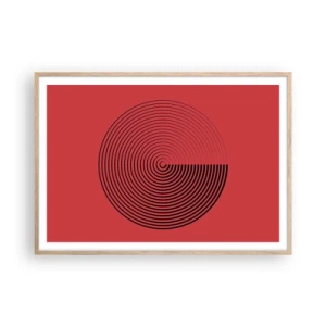 Poszter világos tölgy keretben - Körkörös mozgás - 100x70 cm