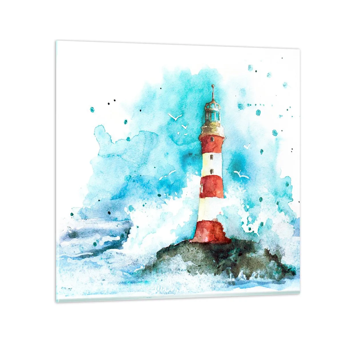 Üveg kép - Az elemek egysége - 40x40 cm