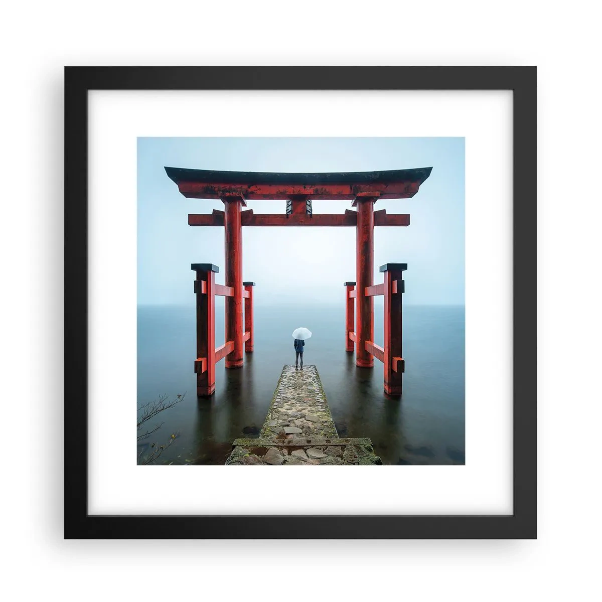 Poszter fehér keretben - Japán álmodozás - 30x30 cm