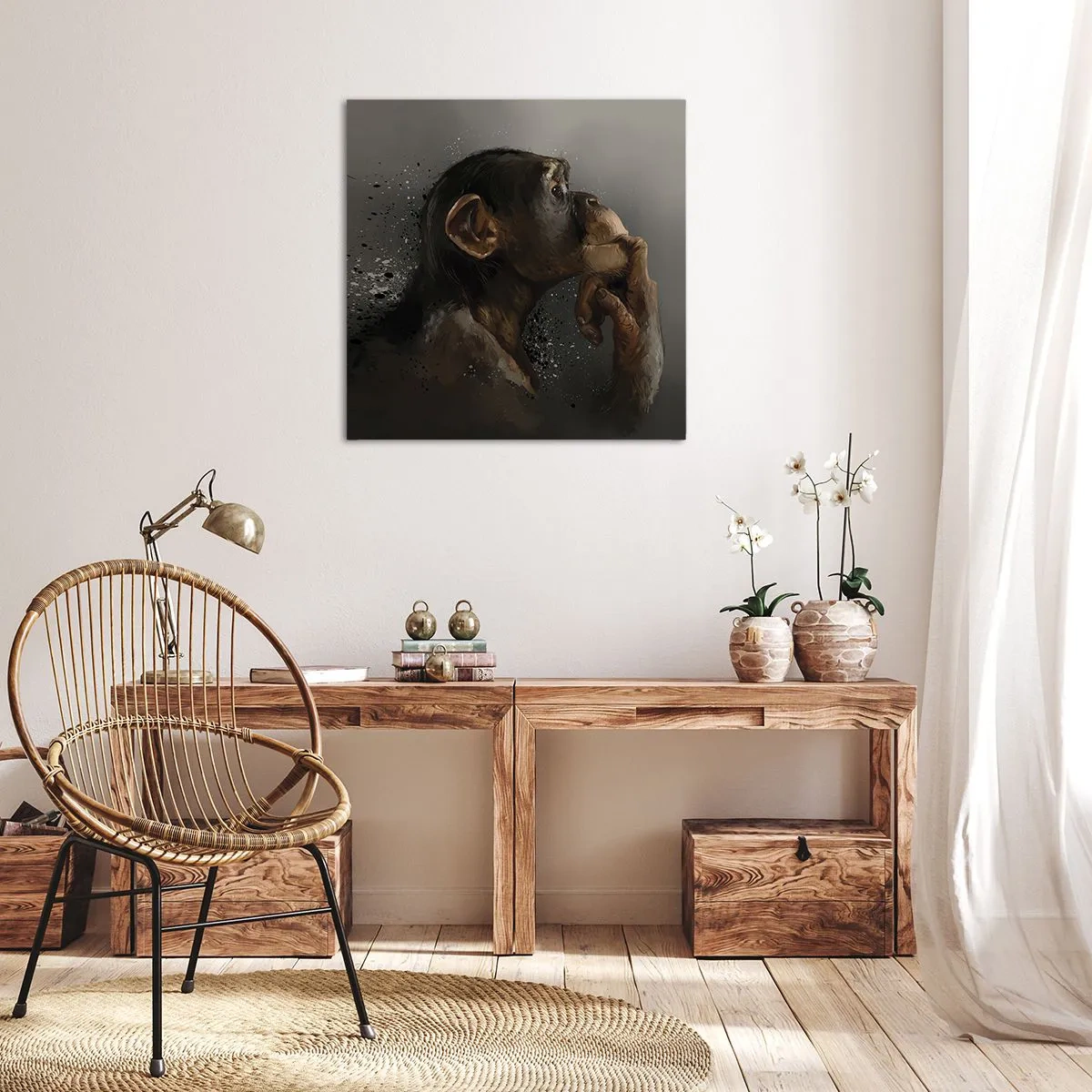 Vászonkép - Biztosan gondolkodó - 50x50 cm