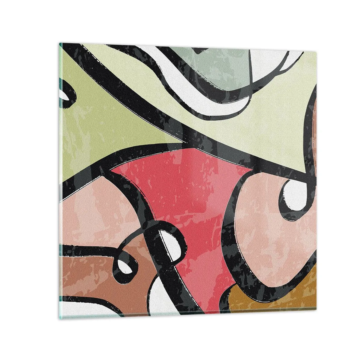 Üveg kép - Pirouettek a színek között - 70x70 cm