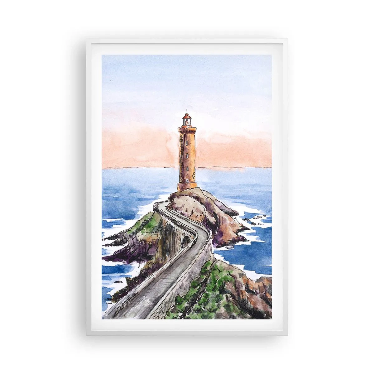 Poszter fekete keretben - Szemben a tengerrel - 61x91 cm