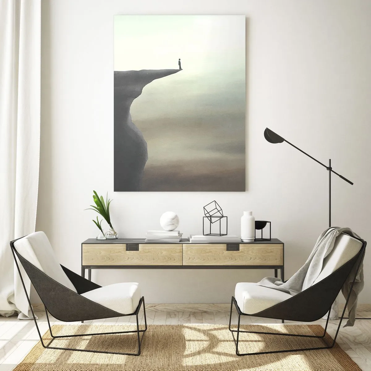 Üveg kép - Természetesen felfelé! - 50x70 cm