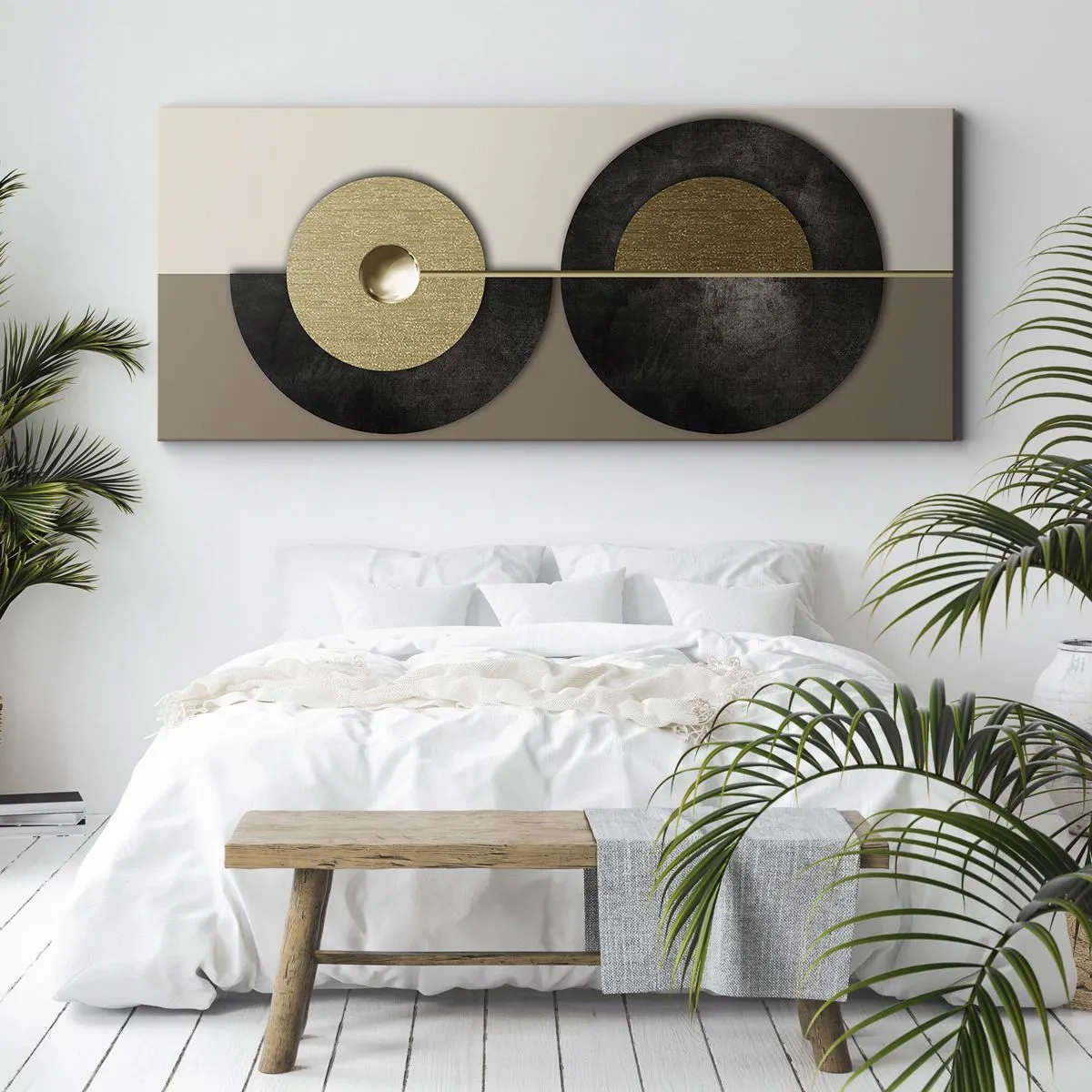 Vászonkép - Variációk egy kör körül - 90x30 cm