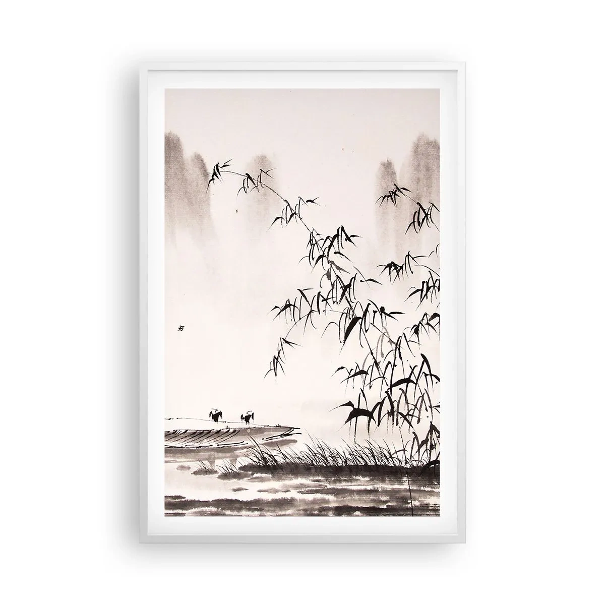 Poszter fekete keretben - A rizsföldek csendje - 61x91 cm